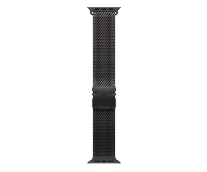 Pasek do smartwatchy Apple Bransoleta mediolańska z tytanu 44-49mm L czarny